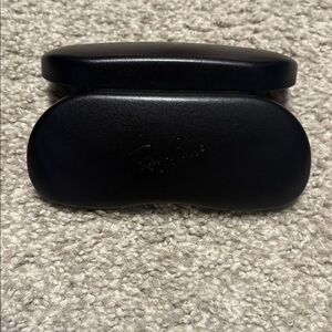Authentic Ray-Ban Black Leather Hard shell Case -  to protect glasses